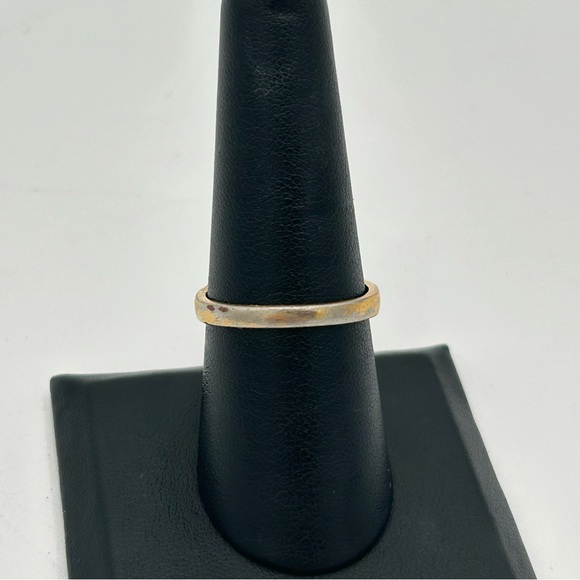 Gold Tone Sterling Silver with Red Gemstone Ring - Picture 2 of 4